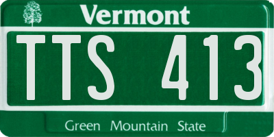 VT license plate TTS413