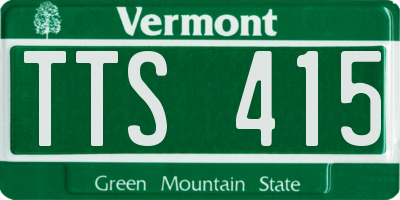 VT license plate TTS415