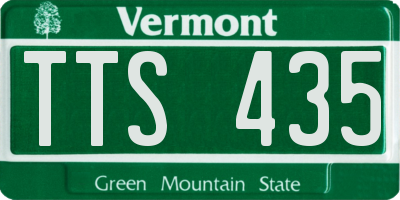 VT license plate TTS435