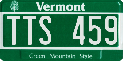VT license plate TTS459