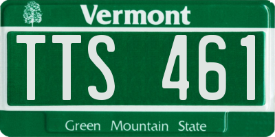 VT license plate TTS461