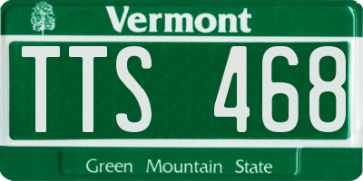 VT license plate TTS468