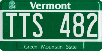 VT license plate TTS482