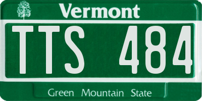 VT license plate TTS484