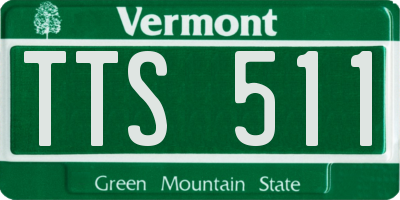 VT license plate TTS511