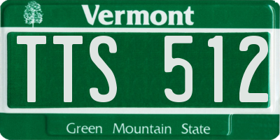VT license plate TTS512