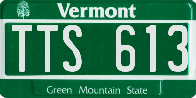 VT license plate TTS613