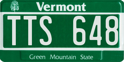 VT license plate TTS648