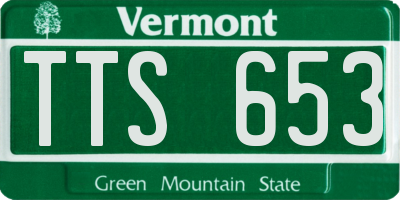 VT license plate TTS653