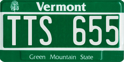VT license plate TTS655