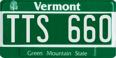 VT license plate TTS660