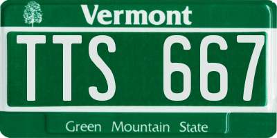 VT license plate TTS667