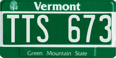 VT license plate TTS673