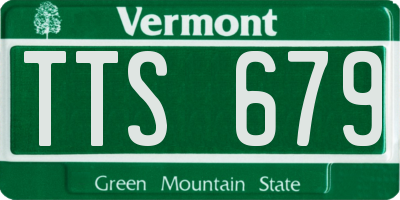 VT license plate TTS679
