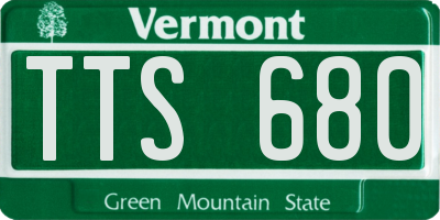 VT license plate TTS680