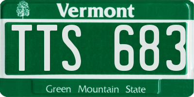VT license plate TTS683