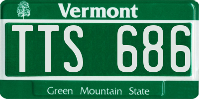 VT license plate TTS686