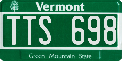 VT license plate TTS698