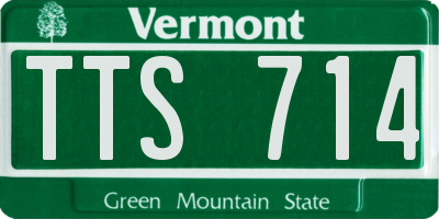 VT license plate TTS714