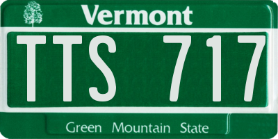 VT license plate TTS717