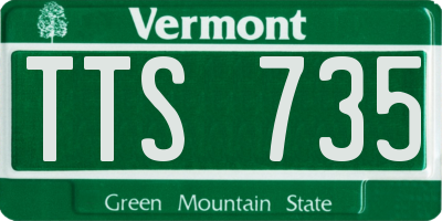 VT license plate TTS735