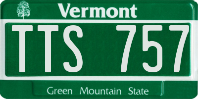 VT license plate TTS757