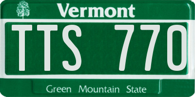 VT license plate TTS770