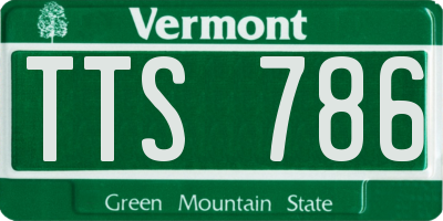 VT license plate TTS786