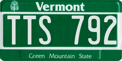 VT license plate TTS792
