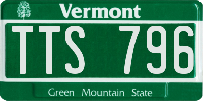 VT license plate TTS796
