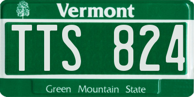 VT license plate TTS824