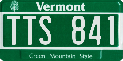 VT license plate TTS841