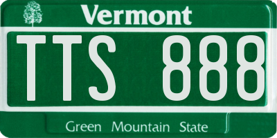 VT license plate TTS888
