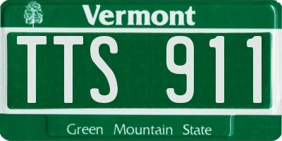 VT license plate TTS911