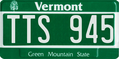 VT license plate TTS945