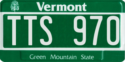 VT license plate TTS970
