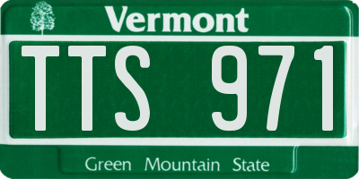 VT license plate TTS971