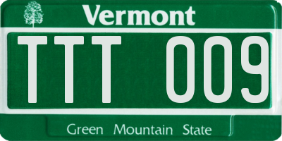 VT license plate TTT009