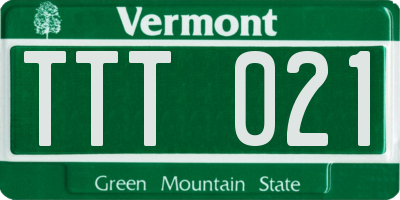 VT license plate TTT021