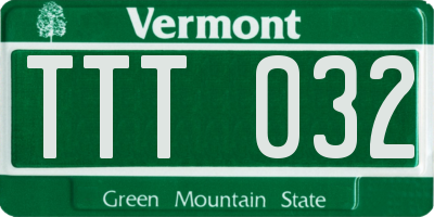 VT license plate TTT032