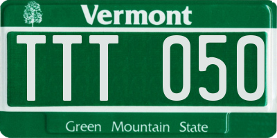 VT license plate TTT050