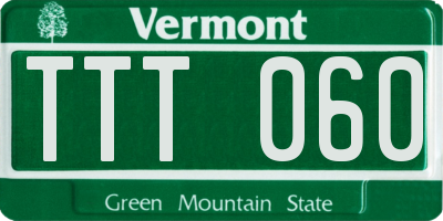 VT license plate TTT060