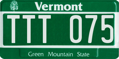VT license plate TTT075