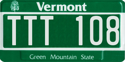 VT license plate TTT108