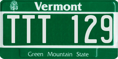 VT license plate TTT129