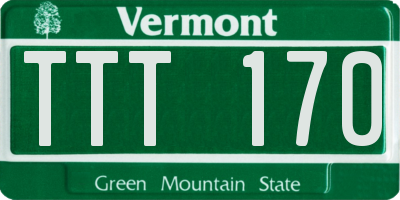 VT license plate TTT170