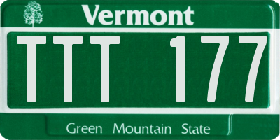 VT license plate TTT177