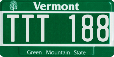 VT license plate TTT188