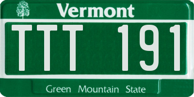 VT license plate TTT191