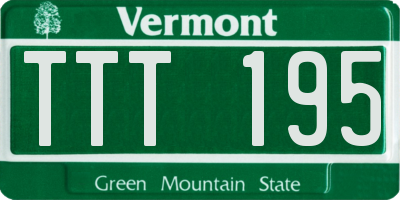 VT license plate TTT195